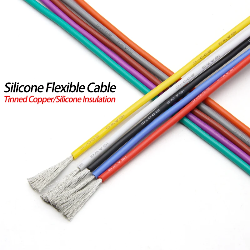 

Термостойкий силиконовый кабель 30-10 AWG