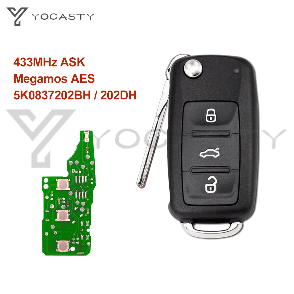 

Оригинальный пульт дистанционного управления yocпластика MQB для VW Caddy Jetta Sharan Scirocco транспортер Поло Beetle Tiguan 5K0837202BH 5K0837202DH