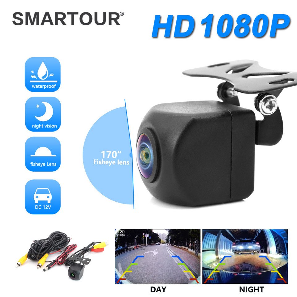 

CCD 1080P Автомобильная камера заднего вида HD ночного видения Монитор парковки заднего хода Регулируемый кронштейн Широкоугольная камера высокой четкости