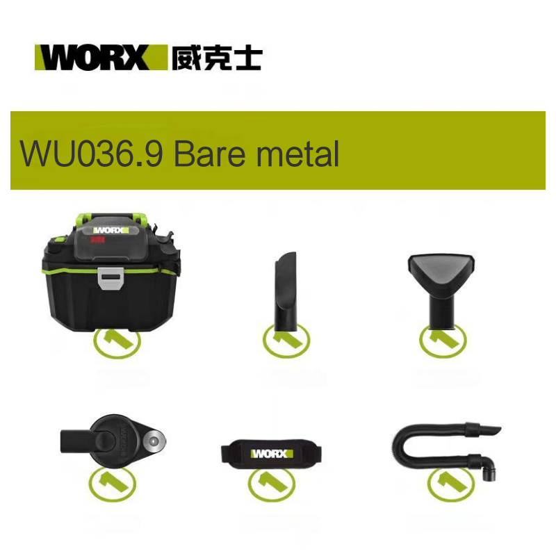 

WORX WU036 литиевая батарея бесщеточный зарядный пылесос беспроводной ручной мощный выдувной электроинструмент двойного назначения Макс. 8 л