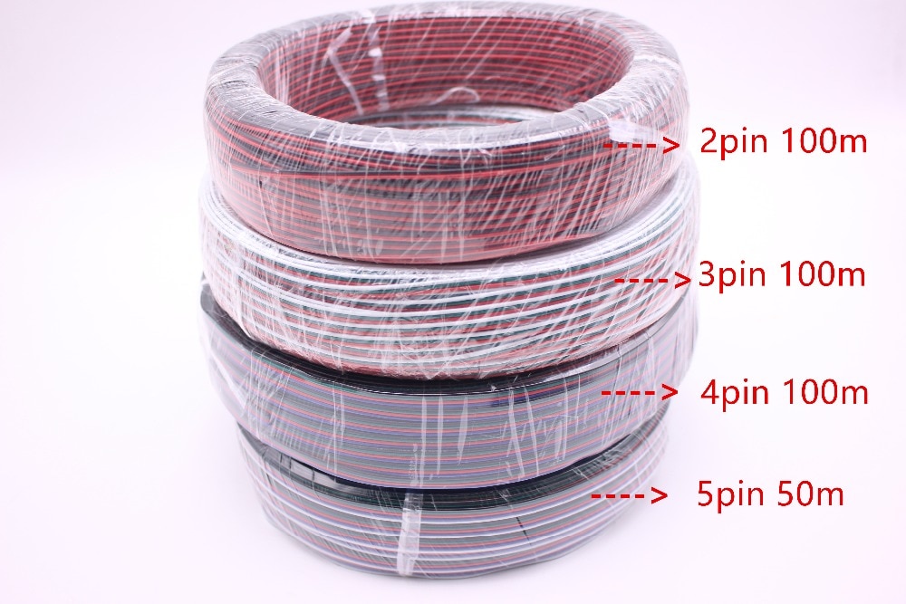 

Светодиодный кабель для ленты 22AWG 2/3/4/5 pin