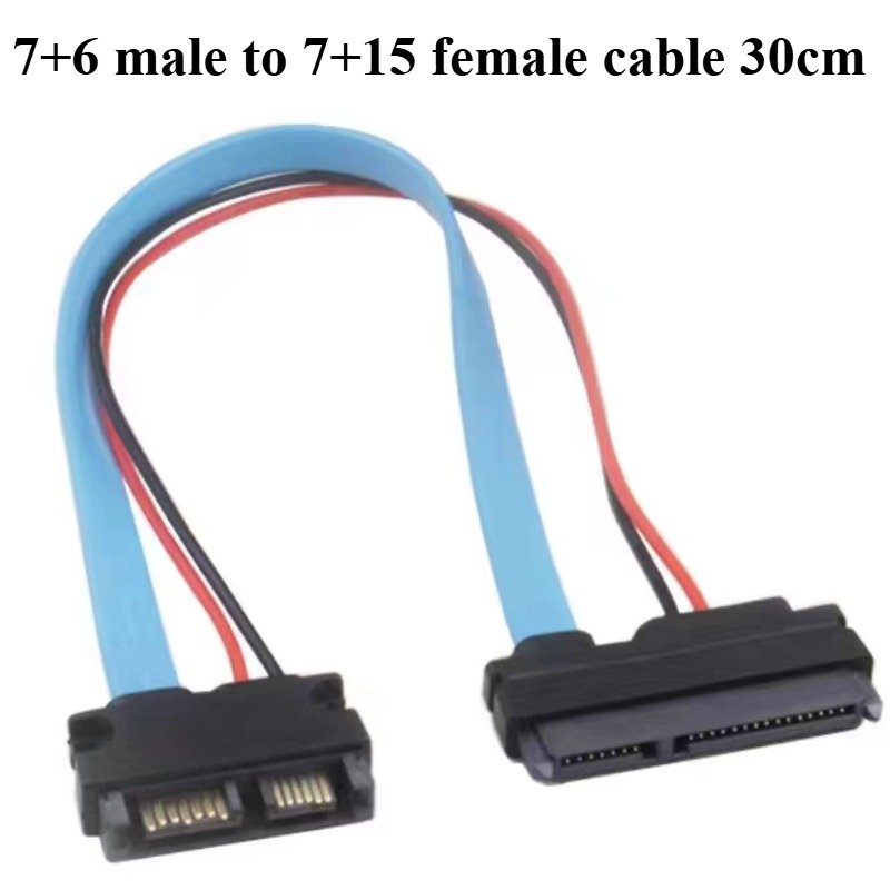 

Кабель-адаптер SATA Serial ATA 22Pin 7+15 Female to Slimline SATA 13Pin 7+6 Female Разъем Конвертерные кабели 30 см