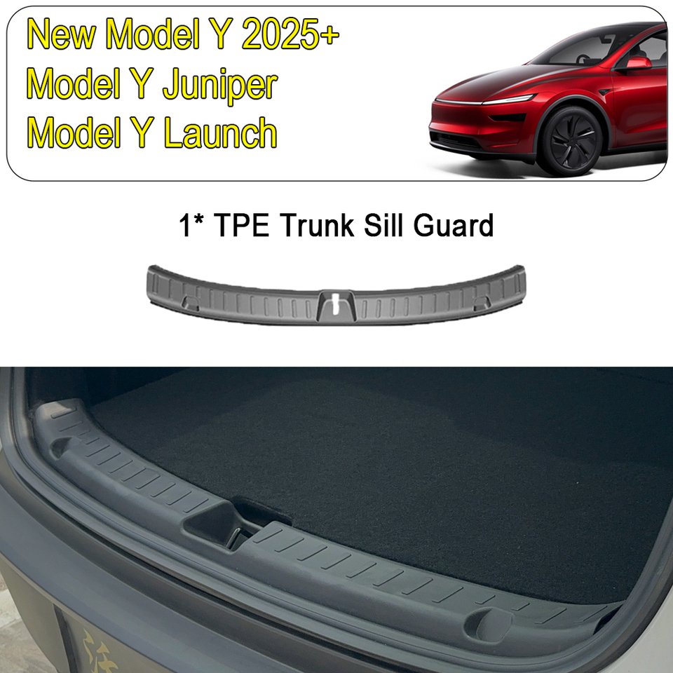 

Tesla Model Y/3/X Highland Juniper Защитная Пленка Для Порога Багажника Резиновый TPE Против Царапин Органайзер Для Багажника...