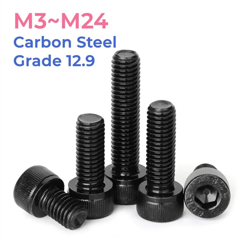 

Болты с шестигранной головкой из углеродистой стали M3-M24