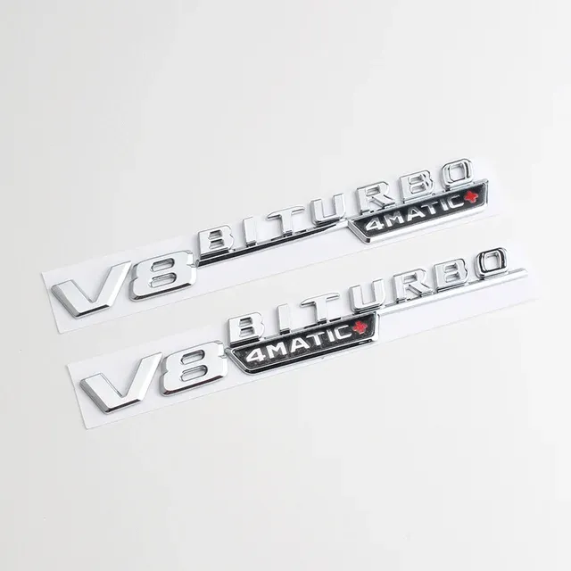

Автомобильное крыло со стороны V8 BITURBO 4MATIC, эмблема, значок для Mercedes AMG C63S W205 E63S W212 W213 S63 W222 GLC63 GLE63 GLS63, аксессуары