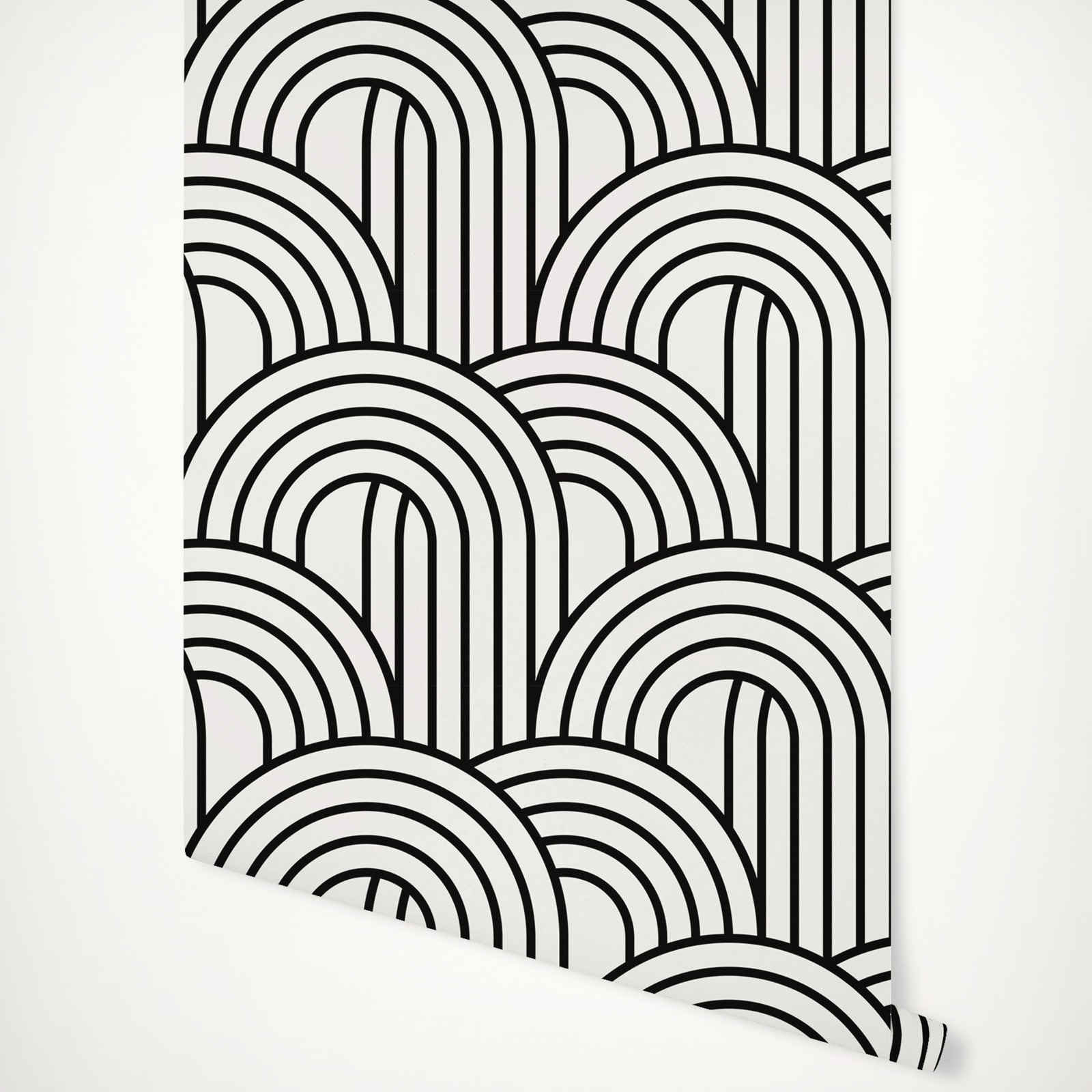 

Бумажные обои Pixel&Wall Art Deco черно-белые