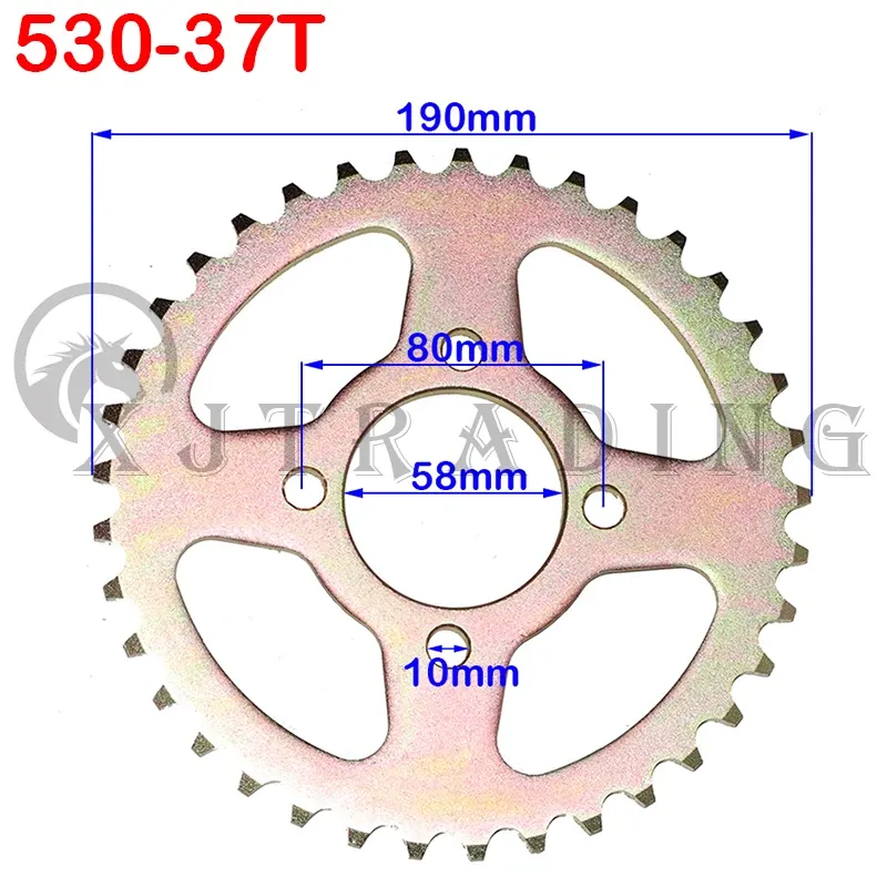 

530 цепь 28T/31T/32T/35T/37T/40T/41T/45T зубчатая Задняя звездочка для квадроцикла, кроссового мотоцикла