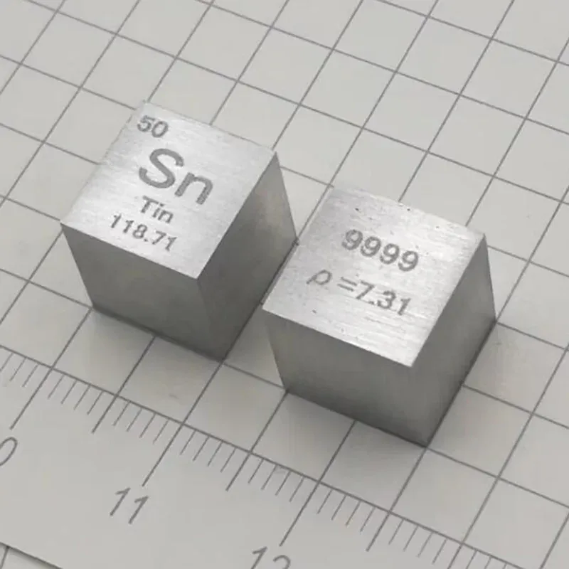 

Оловянный Sn Stannum Cube Коллекция периодической таблицы Металлические элементы Кубики 10 мм 25,4 мм