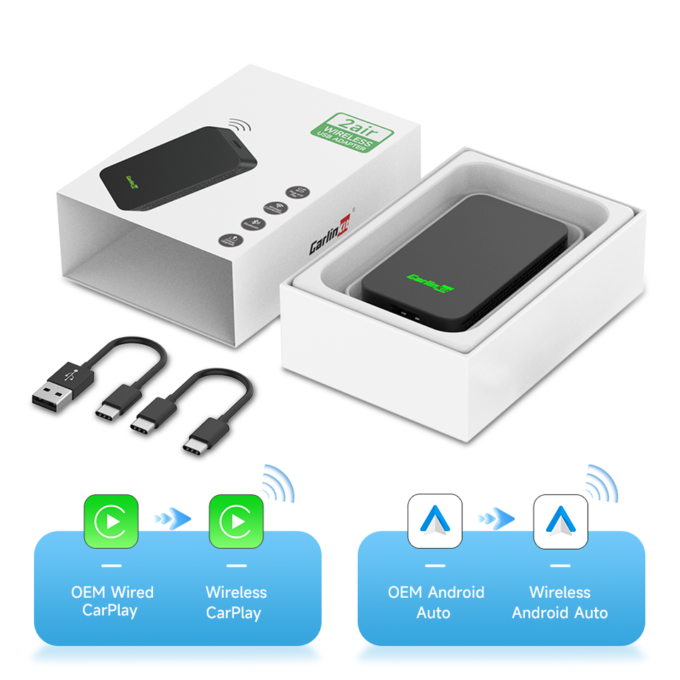 

Беспроводная Android Auto Box CarlinKit 5.0 с 2 пневматическими Plug Play