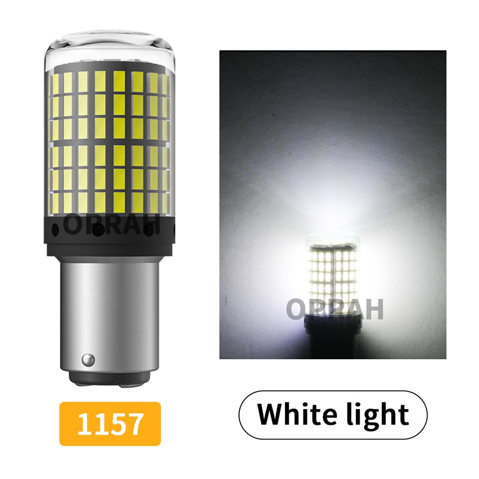 

2 шт. Oprah Super Bright Car Light PY21W P21W LED 1156 1157 BAY15D P21/5W Canbus Поворотник 3014SMD Без ошибок Тормозная лампа 12 В