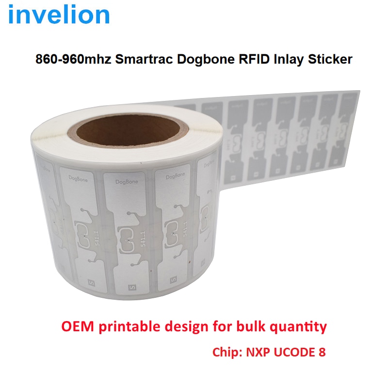 

Dogbone Smartrac Impinj Monza R6P чип клейкая наклейка Этикетка RFID UHF бирка для бега гоночной системы велосипедный транспондер время