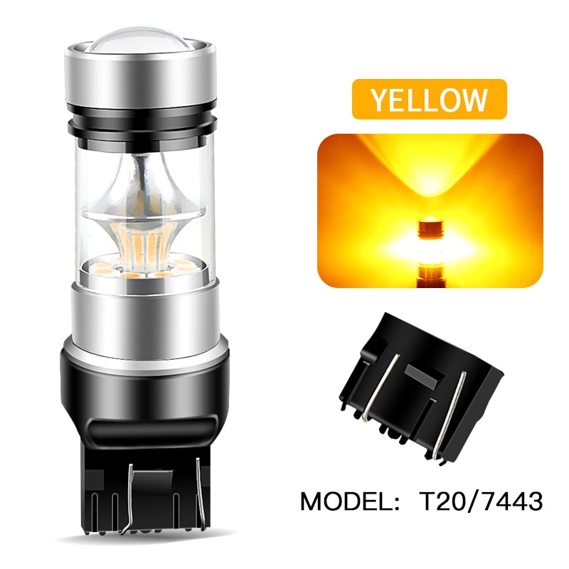 

2 шт. светодиодные дневные ходовые огни DRL, лампа Canbus W21/5W 7443 T20 для VW Up e-UP Caddy MK4 Touareg 7P Beetle Skoda Citigo Seat Mii
