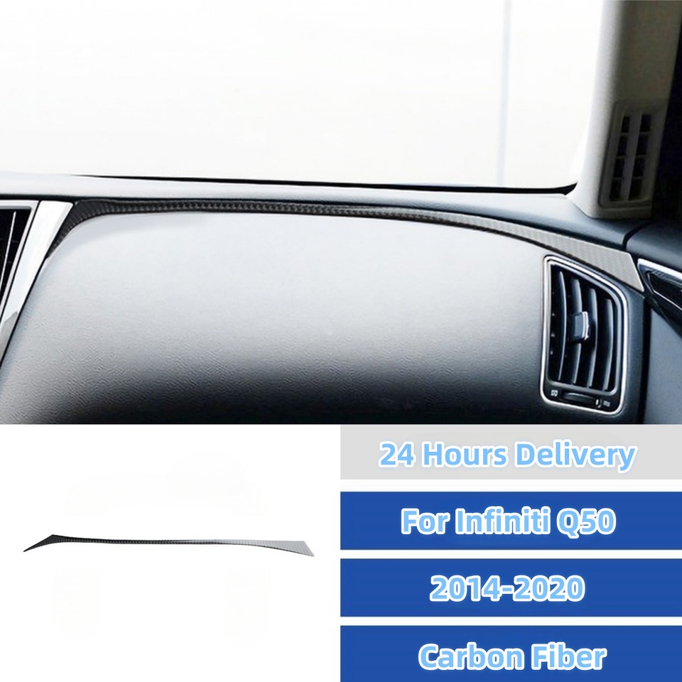 

Для Infiniti Q50 2014-2020 углеродное волокно Copilot приборная панель Крышка отделочная наклейка аксессуары для украшения интерьера автомобиля