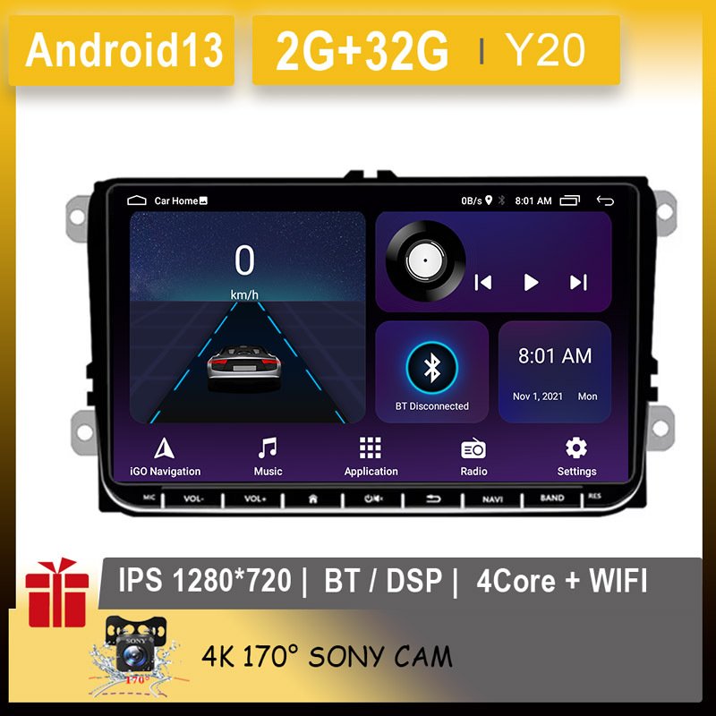 

Автомагнитола Carplay на Android 14, мультимедийный плеер с GPS, для Volkswagen, Skoda Octavia, Golf 5, 6, Touran, Passat B6, Polo, Jetta, типоразмер 2DIN