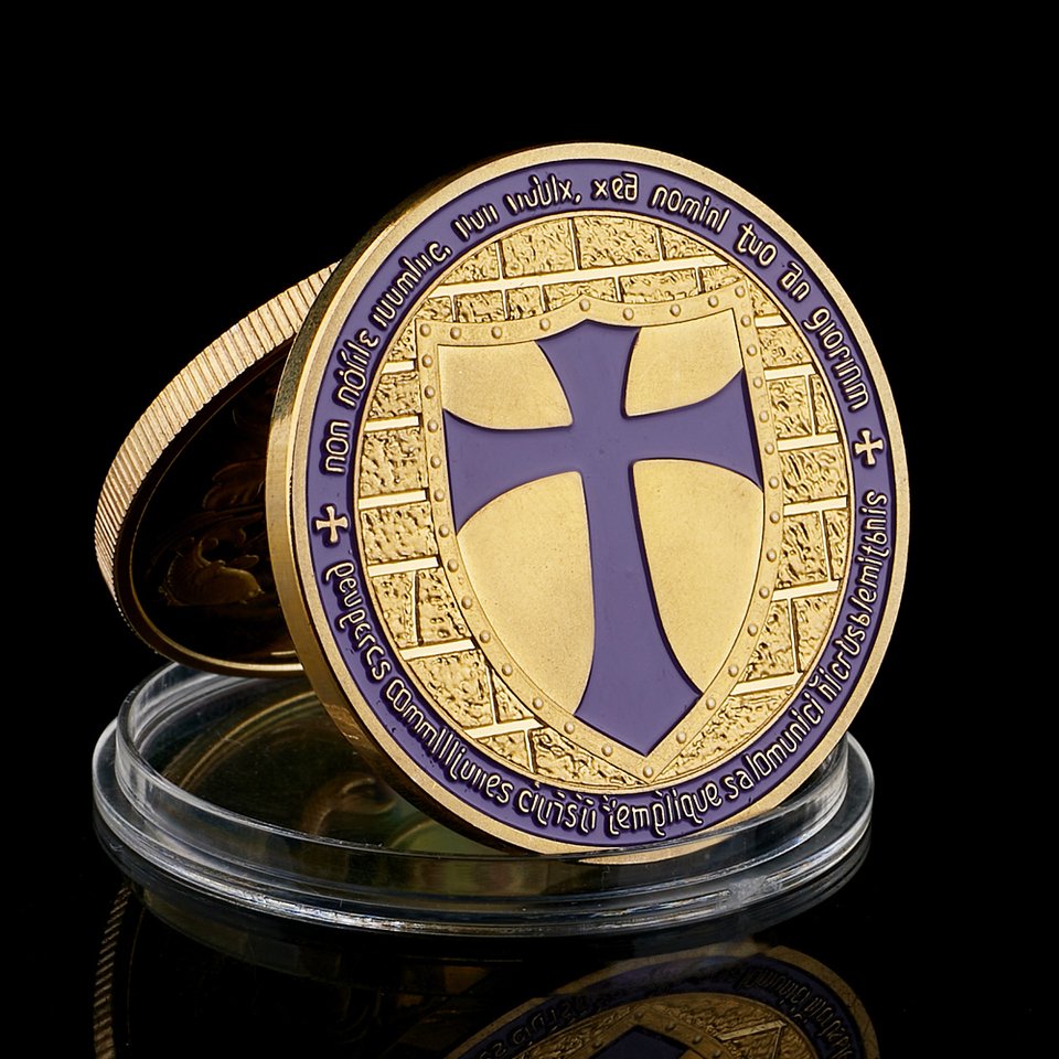 

Масонская серебрянная монета Рыцари Templar Crusaders SMJY