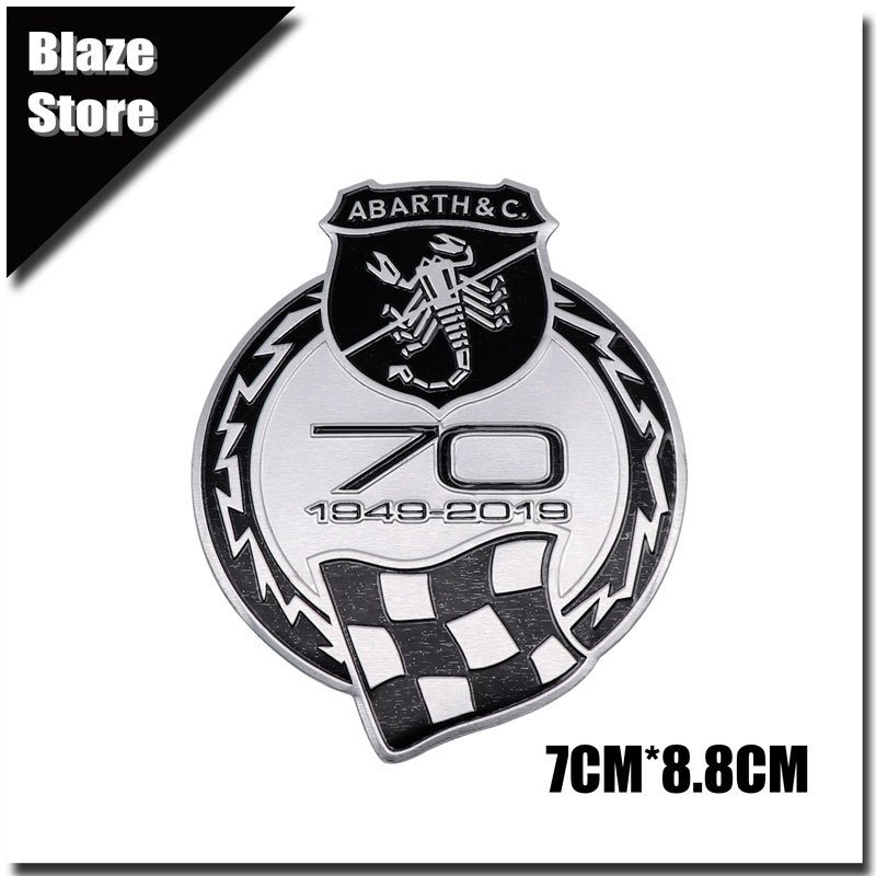 

Для Fiat 500 Abarth 500 595 124 125 695 70 юбилей, металлический значок автомобиля, эмблема 70-летия, наклейка, декоративные наклейки для кузова