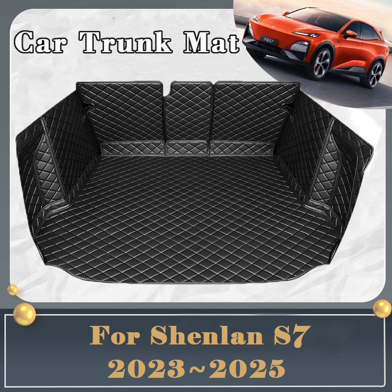 

Автомобильный коврик для багажника Changan Shenlan Deepal S7 2023 2024 2025, грязеотталкивающий полностью коврик для багажника, задний грузовой поднос, автомобильные аксессуары