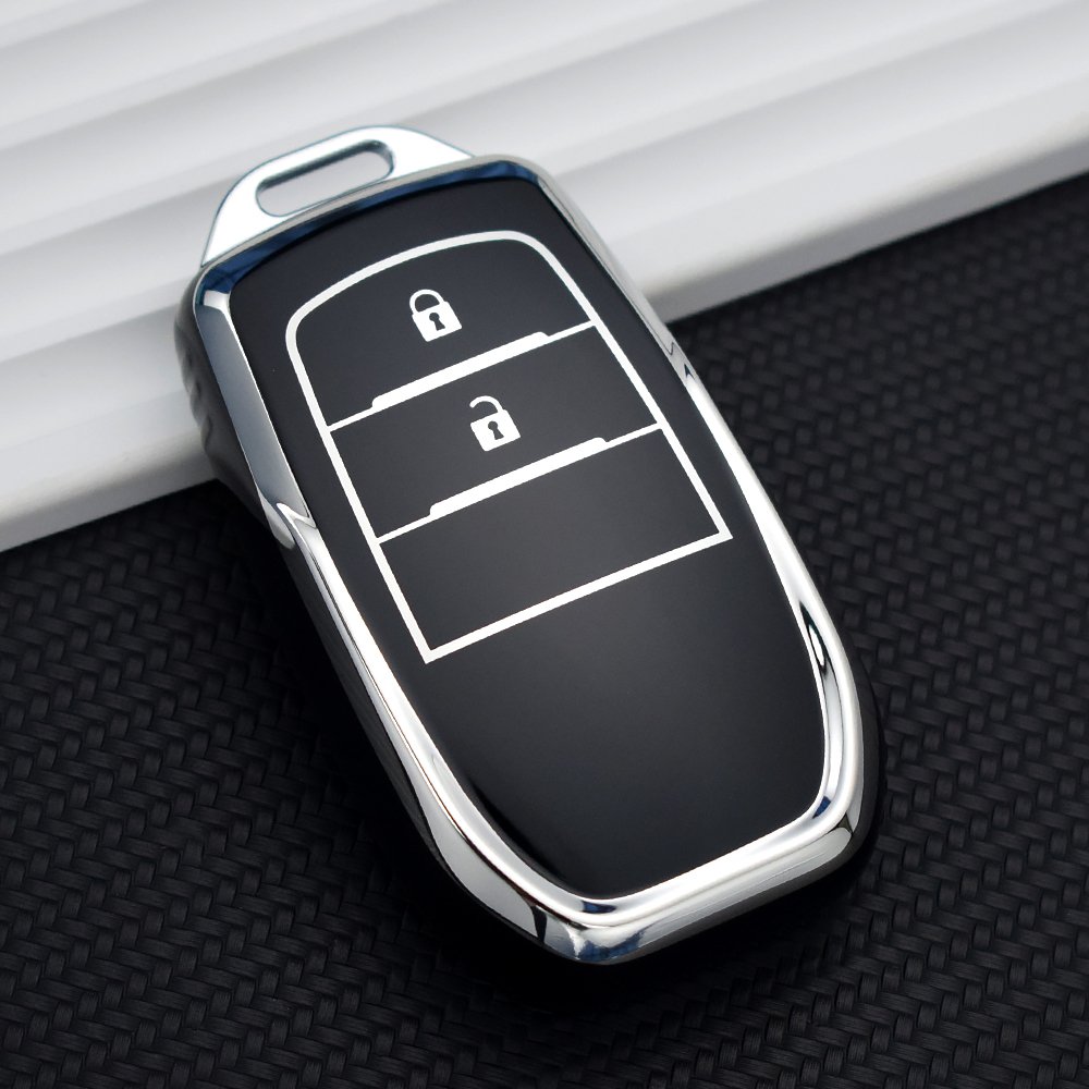 

2-кнопочный чехол для автомобильного ключа из ТПУ для Toyota Yaris Cross Hilux Innova Fortuner Camry Land Cruiser 200 300 Prado Crown TLK 200