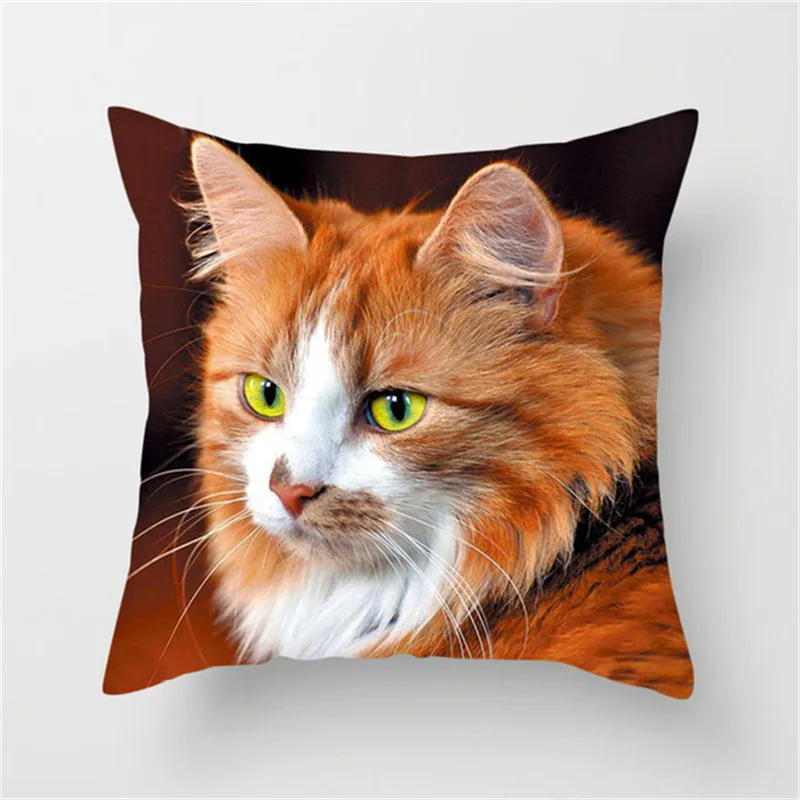 

Декоративные наволочки с принтом кошки, polyester/cotton, 45x45 см