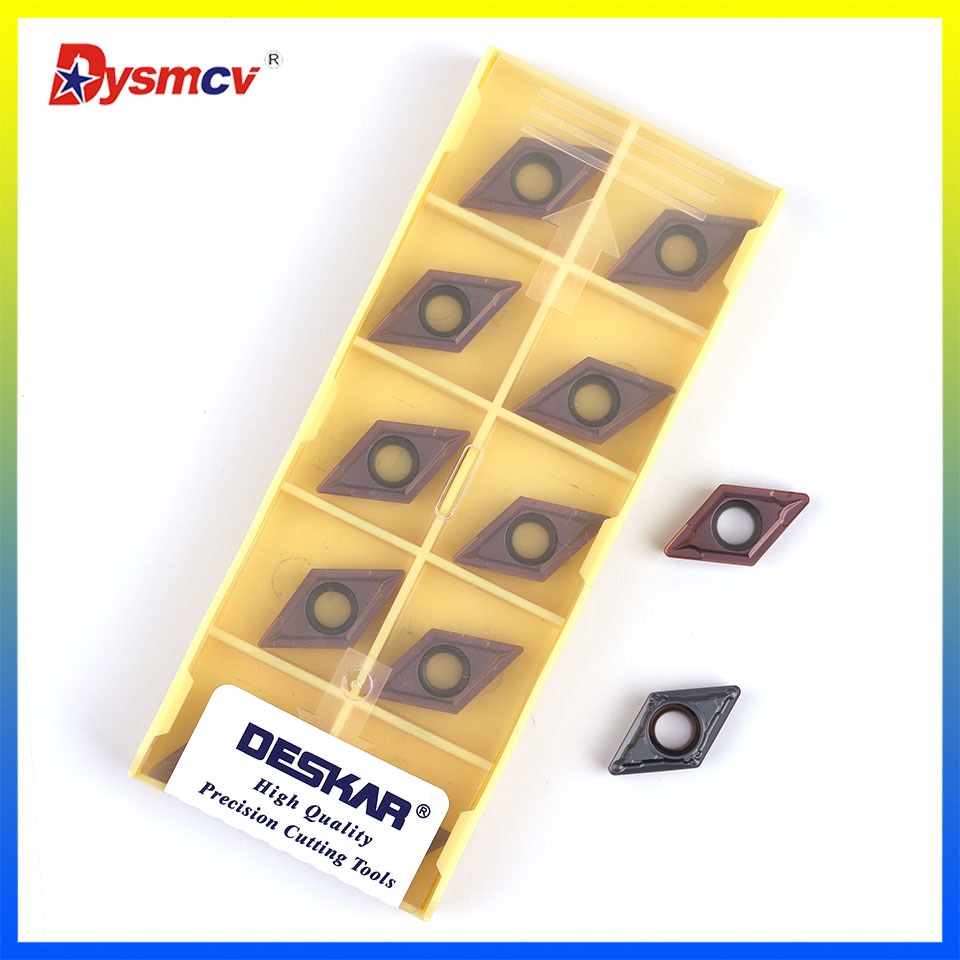 

DCMT070204MV DCMT070208MV DCMT11T304 DCMT11T308 LF6018 карбидная вставка DESKAR вставка нержавеющая сталь инструмента токарного станка