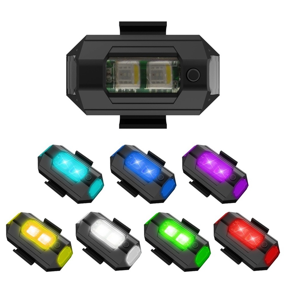

Мини-USB Перезаряжаемый Светодиодный Светильник Для Мотоцикла, Велосипеда, Предупреждающая Лампа Безопасности, 7 Цветов