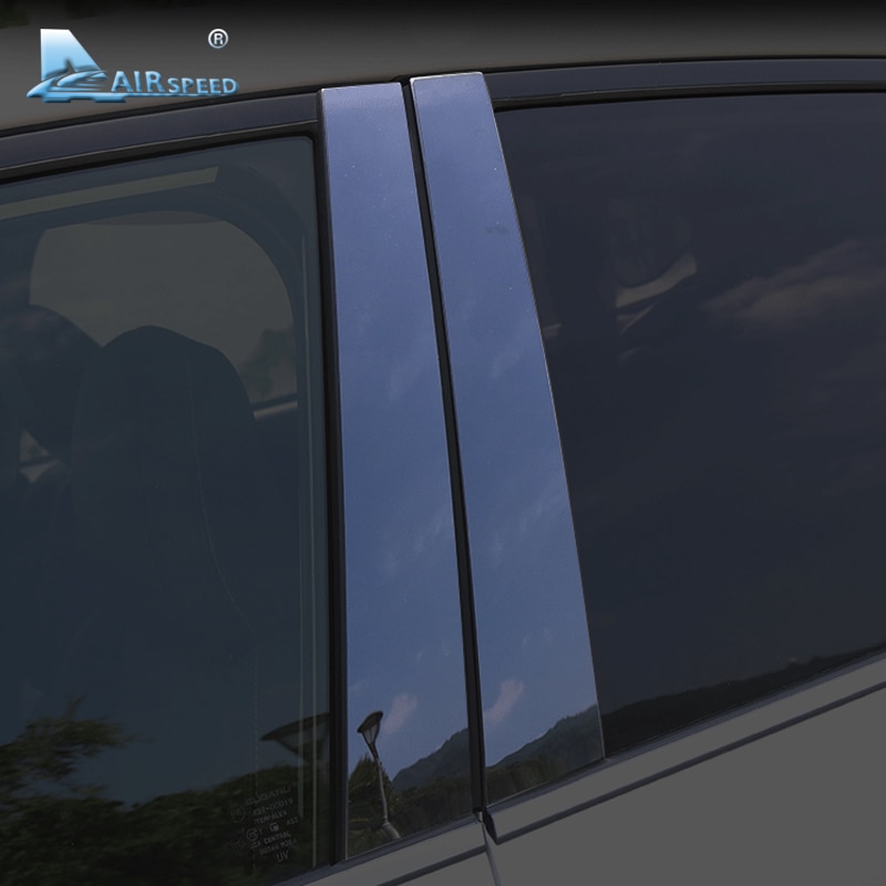 

Airspeed для Subaru Forester XV Outback аксессуары для автомобильного окна B колонны крышка отделка молдинги глянцевые черные внешние автомобильные наклейки