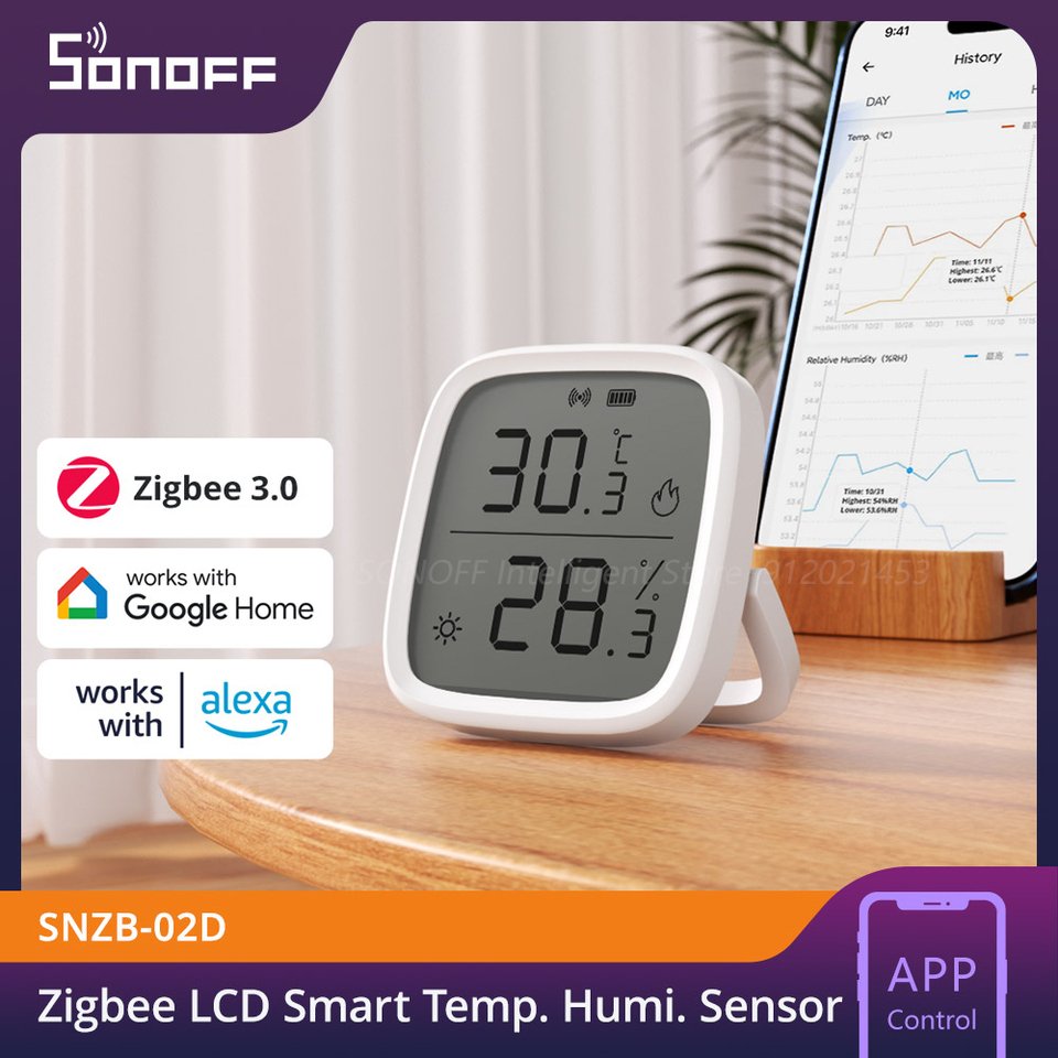 

SONOFF SNZB-02D Zigbee датчик температуры и влажности