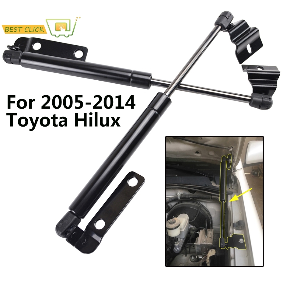 

2 шт. для Toyota Hilux Vigo SR5, пара демпферов пикапа, поддержка подъема 2005-2014, амортизатор 2010 2011 2012 2013, газовая стойка, передний капот