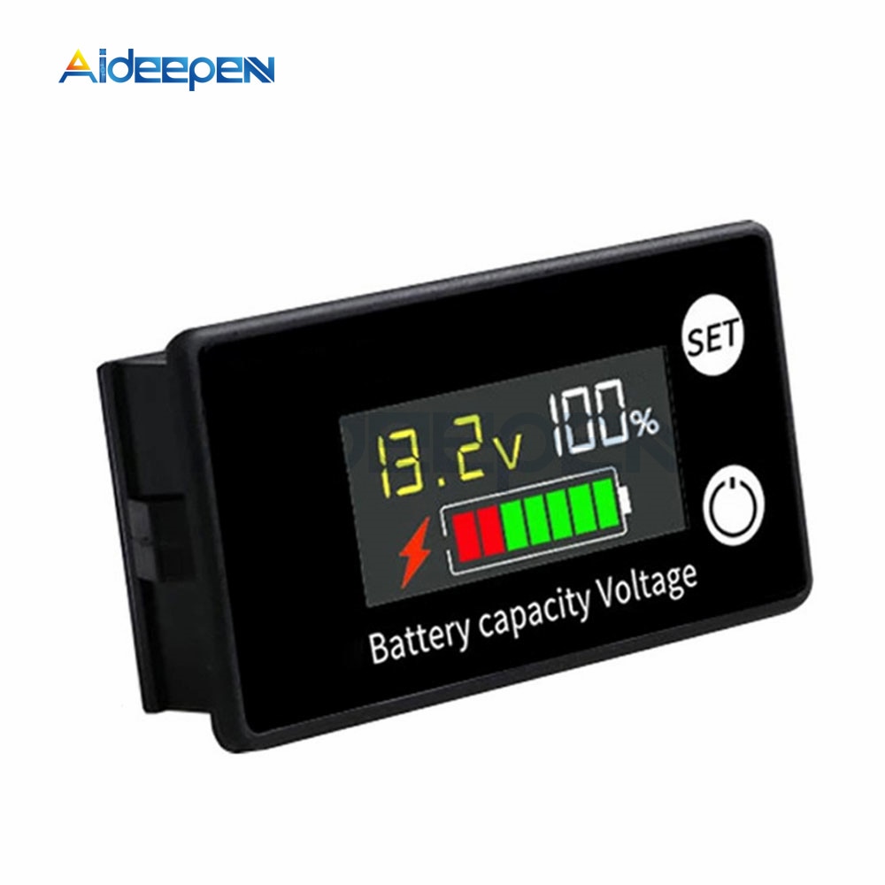 

Aideepen Вольтметр для аккумулятора 6133A DC 8-100V