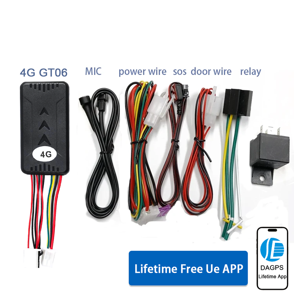 

Gps-трекер DAGPS GT06 оригинальный, устройство слежения за транспортными средствами, с реле, микрофоном, аккумулятором, sos-аксессуары, tk100