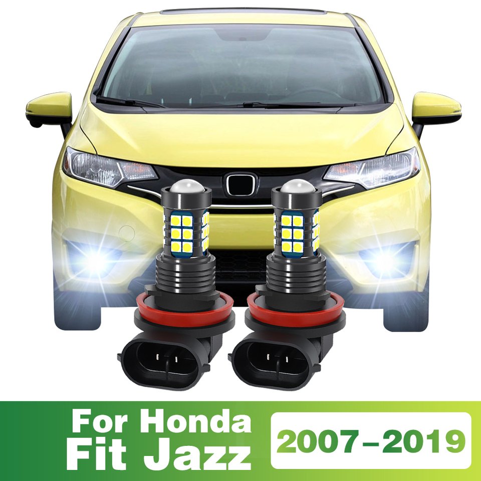 

2 шт., светодиодные передние противотуманные фары для Honda Fit Jazz 2007 2008 2009 2010 2011 2012 2013 2014 2015 2016 2017