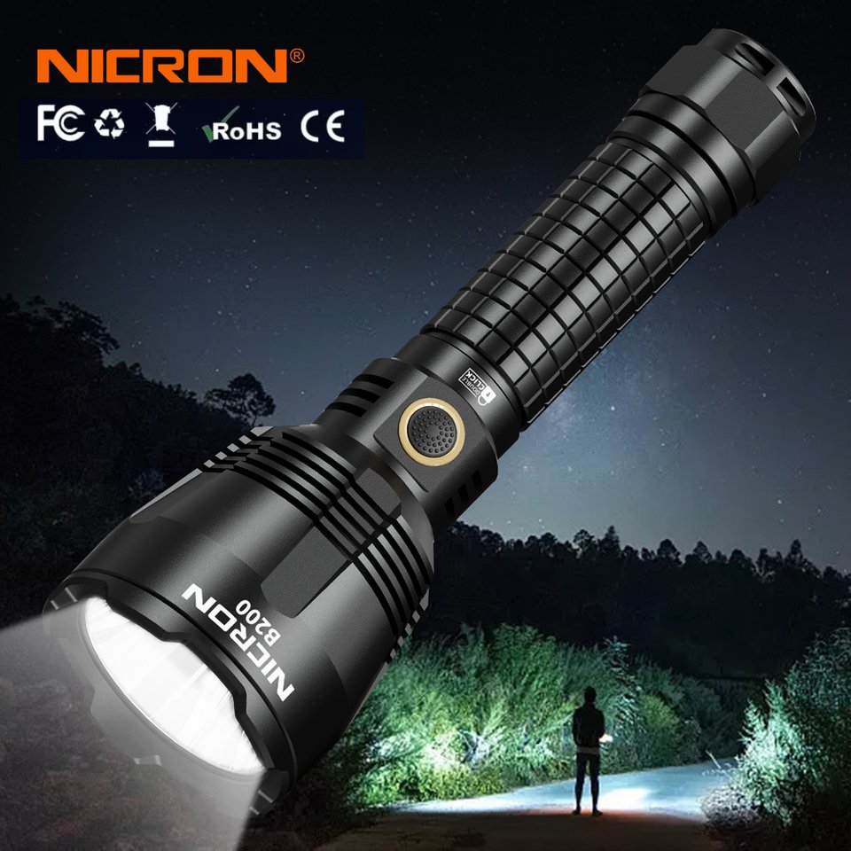 

NICRON B200 ультра яркий тактический фонарик