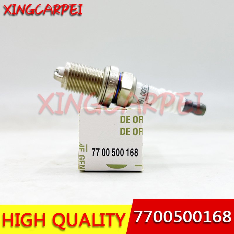 

4 шт./партия, 7700500168 обычные свечи зажигания для RENAULT SANDERO STEPWAY, LOGAN, THALIA, Clio II, Kangoo, 1997 л, 2001 л, л,-