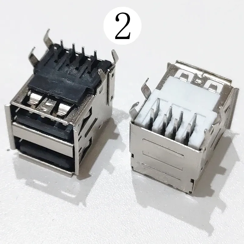 

Двойной USB 2.0 разъем 90 градусов белый черный