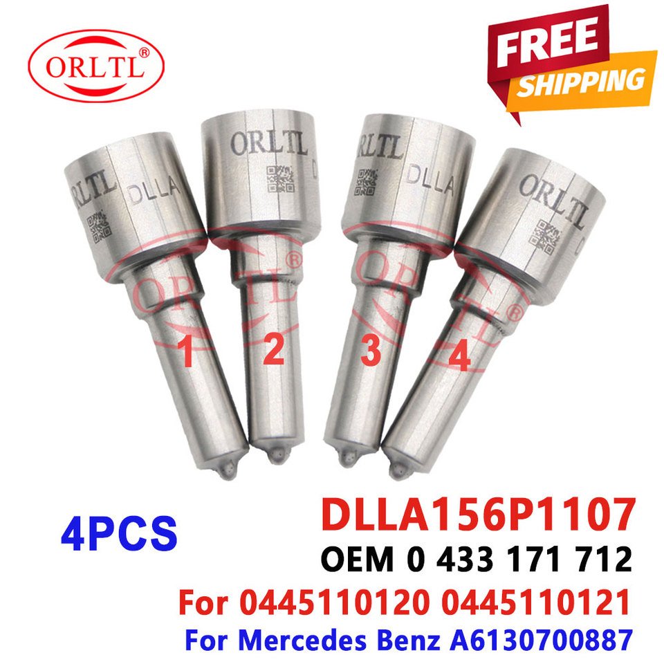 

4 шт. DLLA 156 P 1107 для BZ 6130700887 сопла DLLA156P1107 0433171712 для Mercedes Benz 0445110120 0445110121 DLLA 156P1107