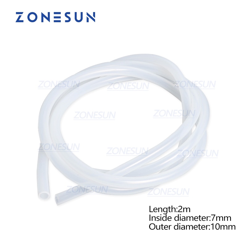 

ZONESUN, длина 2 м, диаметр 7 мм, круглое соединение для труб, для фасовочной машины. Пластиковая труба для электрической фасовочной машины