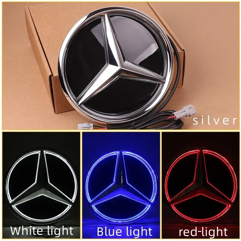 

Для Mercedes Benz светодиодная эмблема передняя решетка со звездой и подсветкой логотип белый синий красный значок W204 W205W213W253W166W176