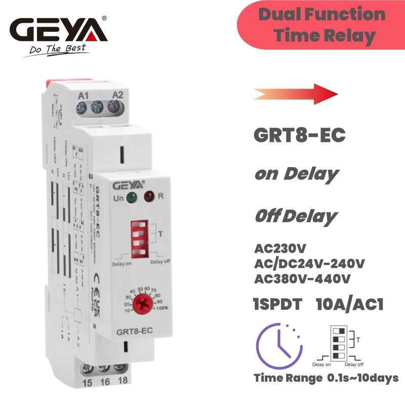 

GEYA GRT8-EC Двухфункциональное таймерное реле