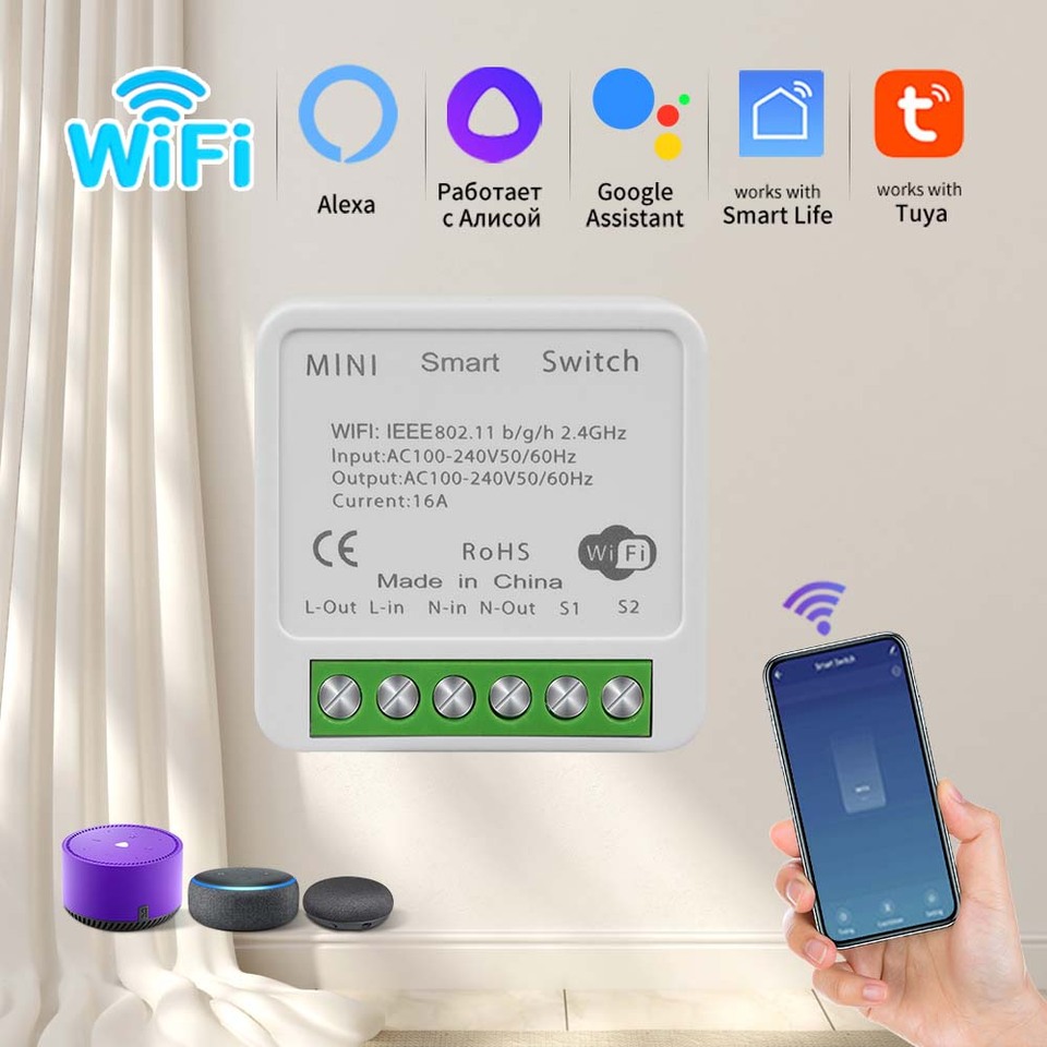 

Умный WiFi-переключатель Smart Wifi Switch