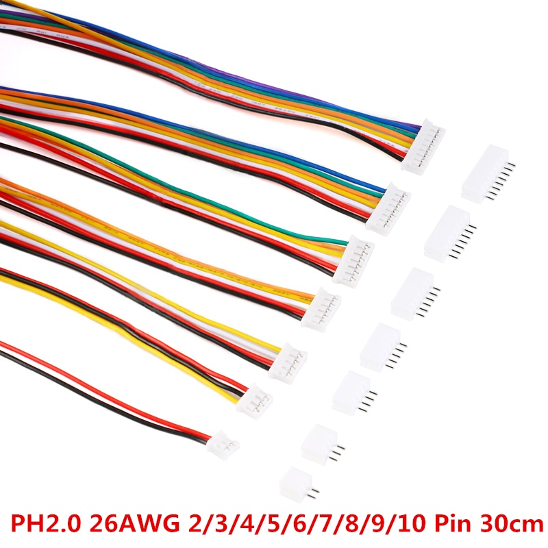 

Разъемы JST 2.0 PH 2/3/4/5/6/7/8/9/10P Your Cee