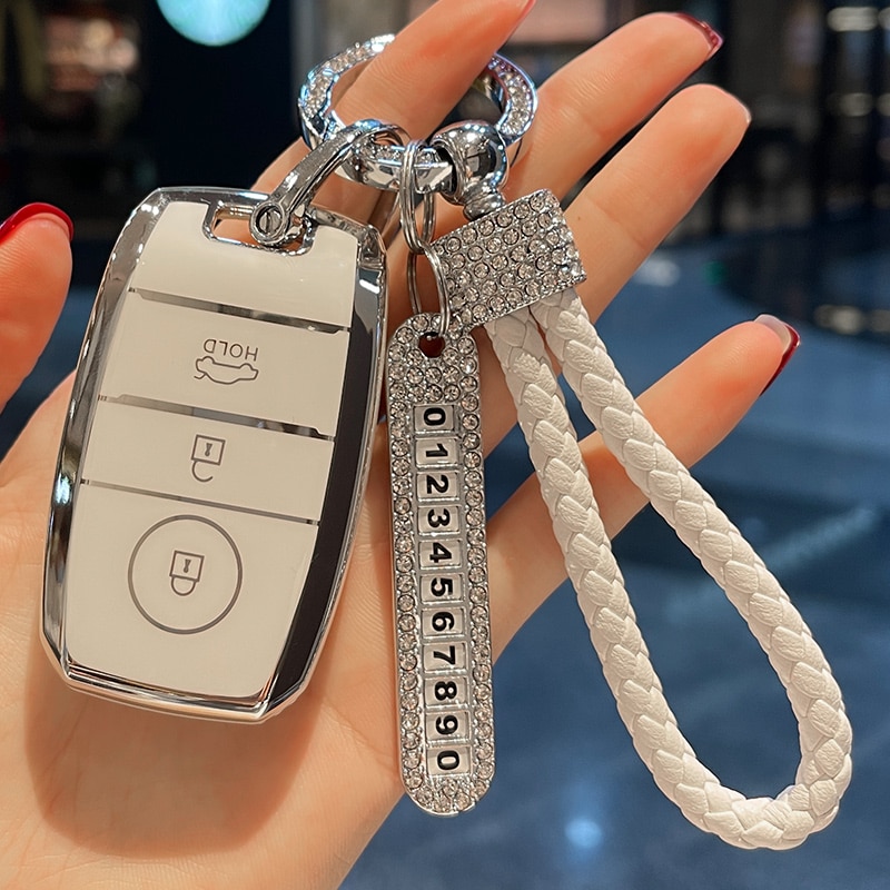 

Чехол для автомобильного ключа с кожаным ремешком, чехол для Kia K2 Rio Sorento K4 Cerato Picanto Stonic Niro Morning Picanto Elantra Sportage