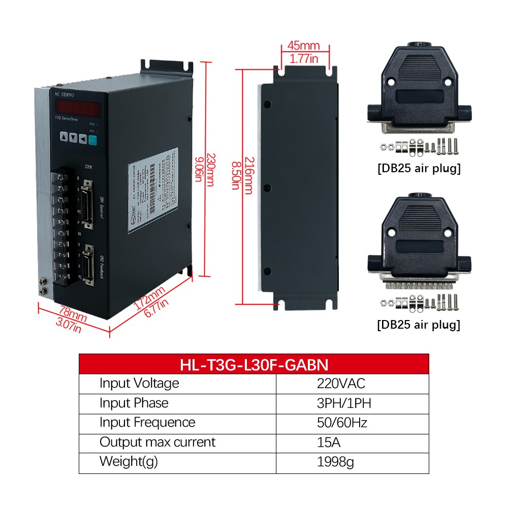 

Драйвер серводвигателя XLWLH HL-T3G-L30F-GABN 220В