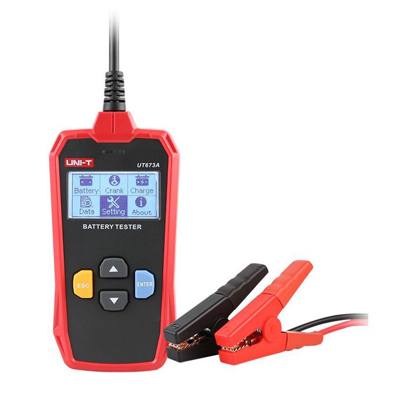 

UNI-T UT673A UT675A Тестер автомобильного аккумулятора, анализатор зарядного устройства, напряжение 12 В, 24 В, тест аккумулятора, тестер зарядки, сканер, инструмент.