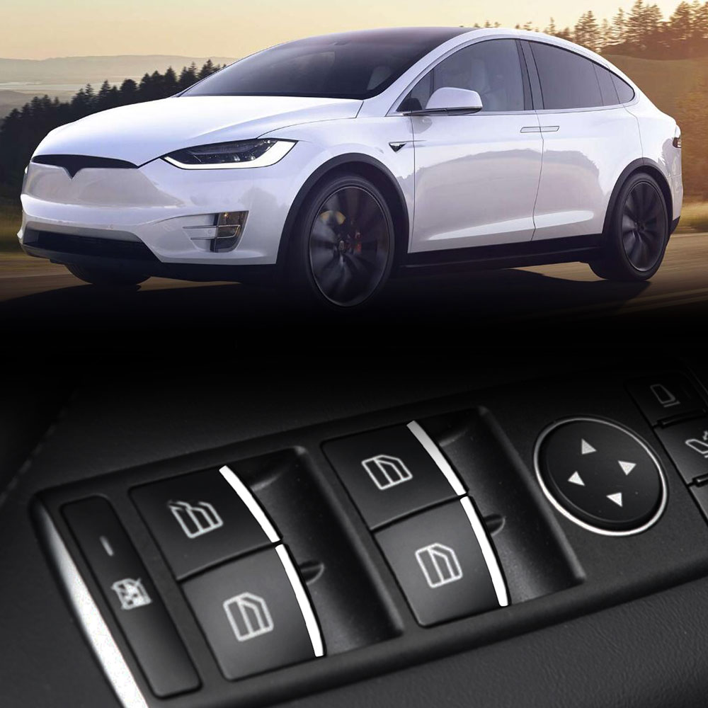 

Автостайлинг 7 шт./компл. для Tesla Model S 2014 - 2020 наклейки на кнопки подъема двери окна ABS хромированная отделка крышка аксессуары Jameo Auto