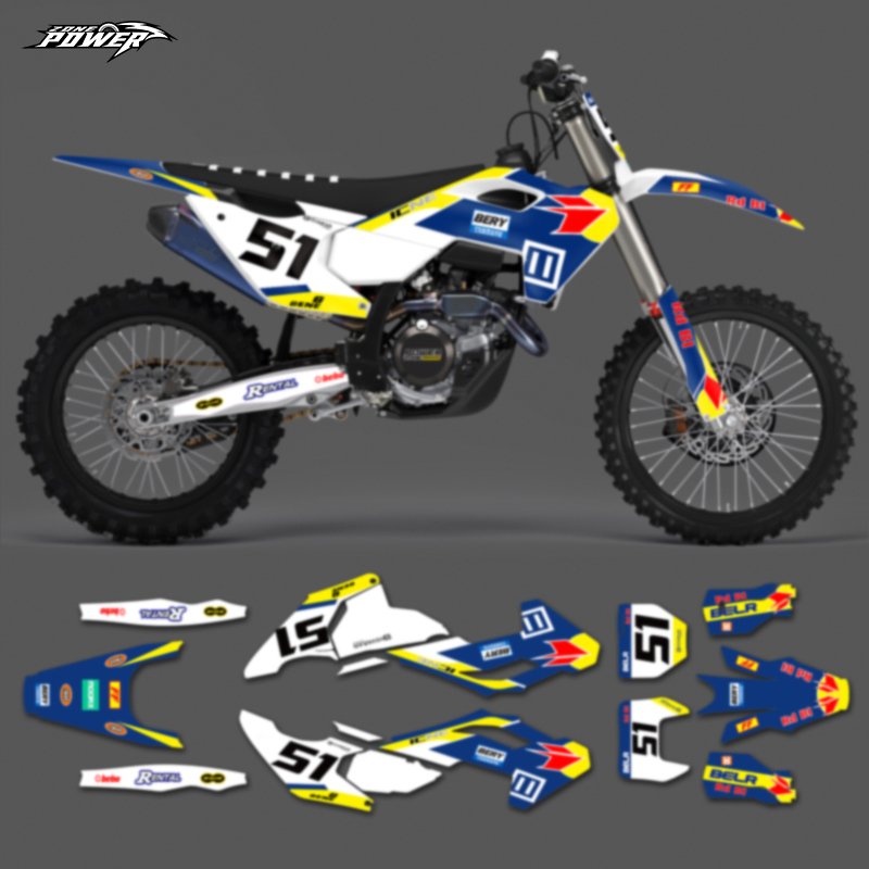 

Мотоциклетные графические фоновые наклейки Powerzone, наборы наклеек для Husqvarna TE FE 2024 2025 2026 TC FC 2023 2024 2025 12