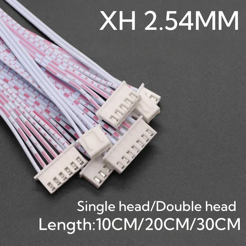 

10 шт. JST XH2.54 2p 3p 4p 5p 6p 7p гнездовой соединительный кабель 10 см 20 см 30 см 2,54 мм красный белый провод одинарный/двойная головка 26AWG
