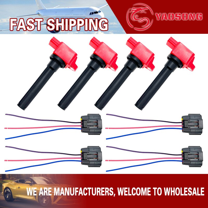 

4 шт. катушка зажигания для Mitsubishi Lancer Evolution Ralliart EVO 10 EVOX 10 GSR MR 2.0L 4B11 T/C 1831A042 1832A042 H6T11471 UF599
