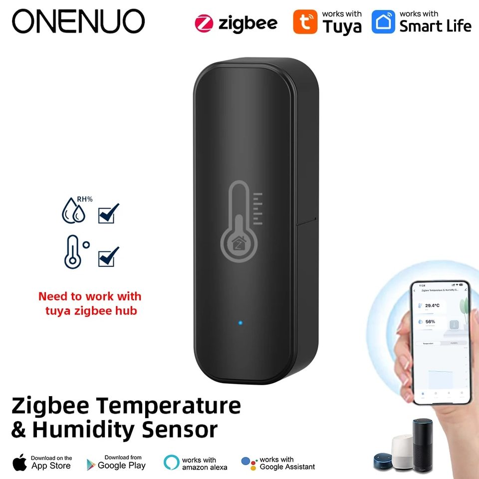 

Умный Датчик Температуры И Влажности Tuya Zigbee/WiFi. Внутренний Гигрометр С Wi-Fi-подключением И Дистанционным Управлением ...