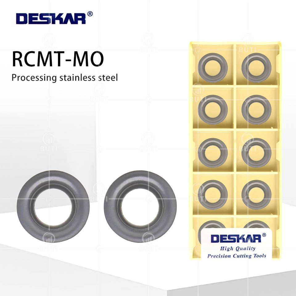 

DESKAR 100% оригинальный токарный станок с управлением, фрезерный инструмент RCMT0602MO LF6018, фреза, резка, обработка твердого сплава, нержавеющая сталь