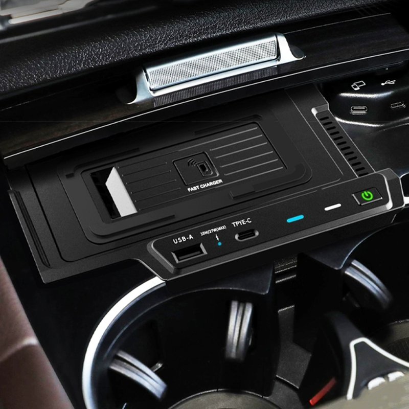 

Автомобильное беспроводное зарядное устройство 15 Вт для Mercedes Benz GLE W167 C67 GLS X167 2020-2023, быстрое зарядное устройство для телефона, держатель для зарядки, пластина для зарядки